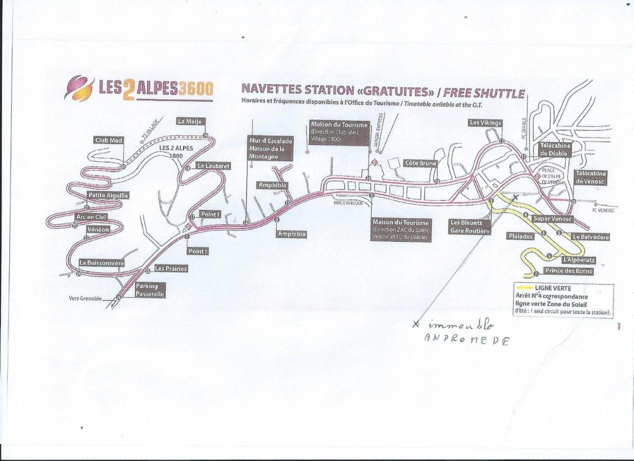 Au Coeur De La Station Lägenhet Les Deux Alpes Exteriör bild